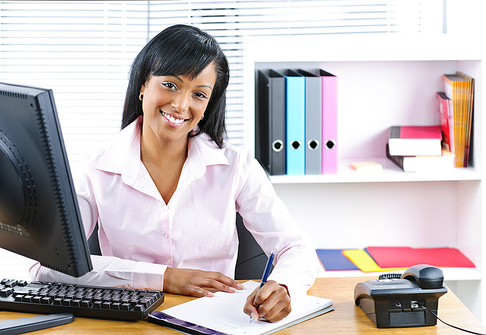 Person working at desk