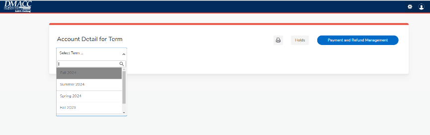 This should re-direct you to your Account Detail screen.