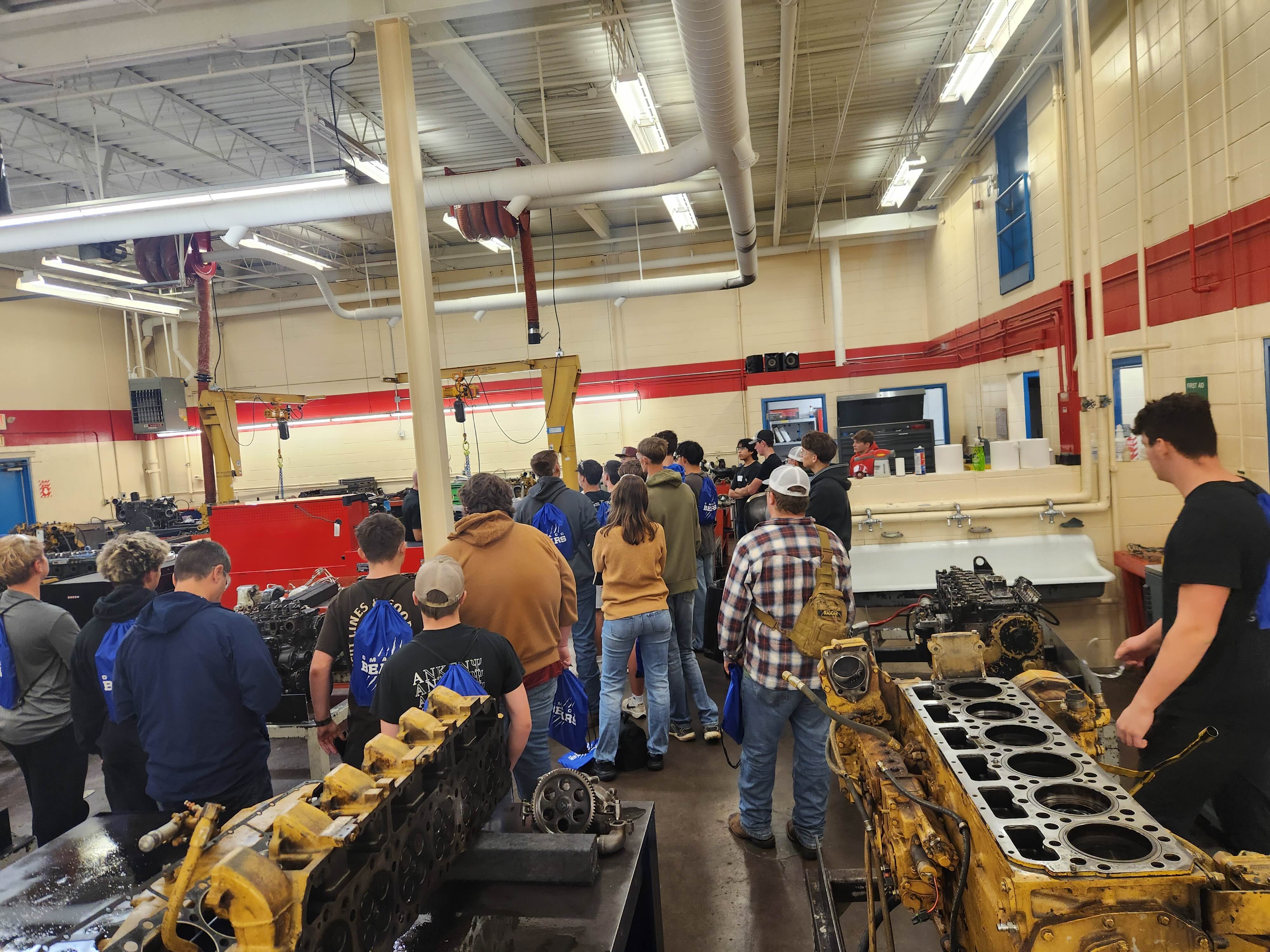 Students explore diesel engines and career pathways during the Diesel Technology session.