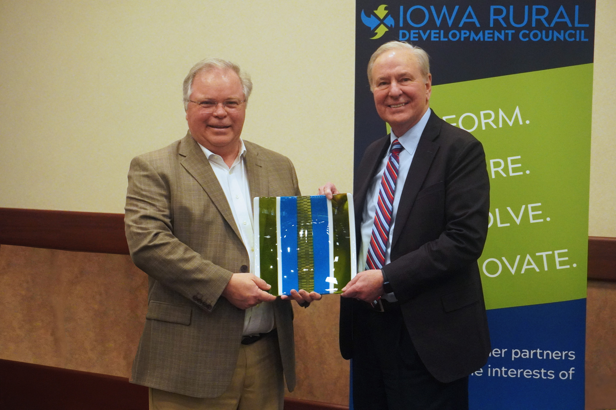 President Denson honored for support of rural development in Iowa