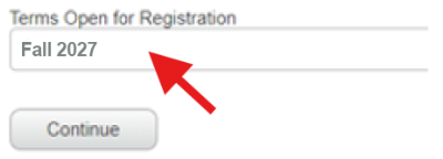Select a term and continue